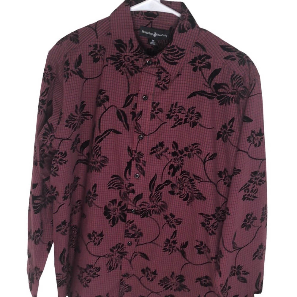 Beverly Hills Polo Club Men’s Floral Button Up Shirt Size M